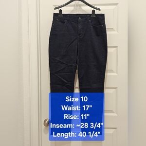 Talbots Women's Dark Blue 5-pocket Denim Jeans, EUC, Size 10